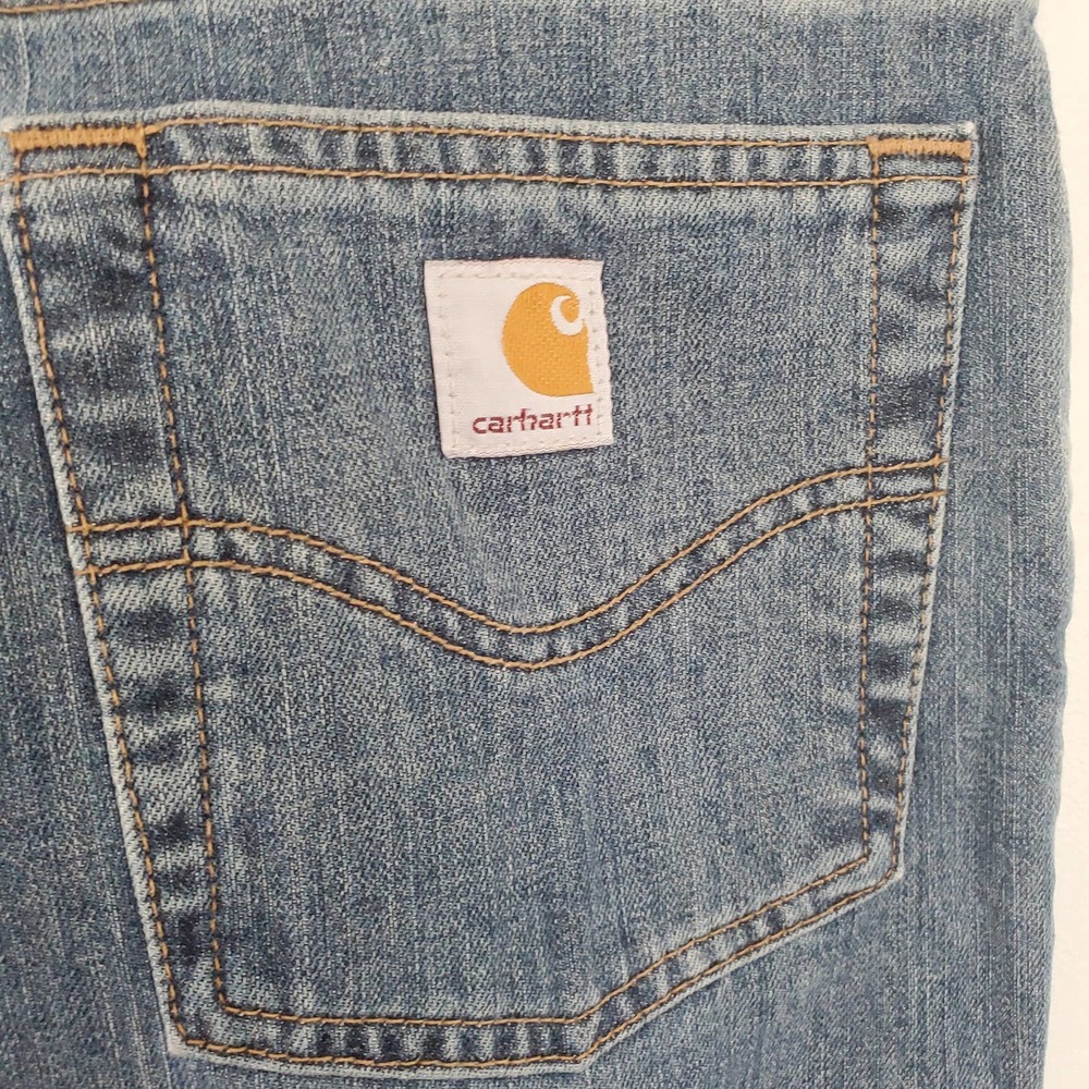 Carhartt Women's Traditional Fit Denim Blue Jeans - Picture 6 of 8